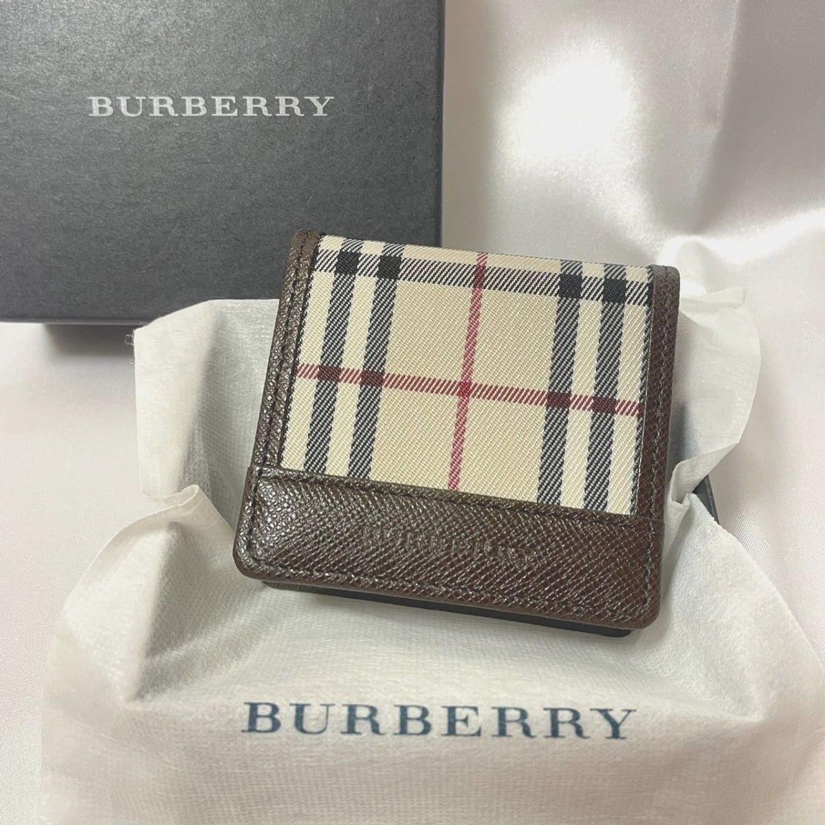 【未使用品保管】BURBERRY バーバリー コインケース ノバチェック