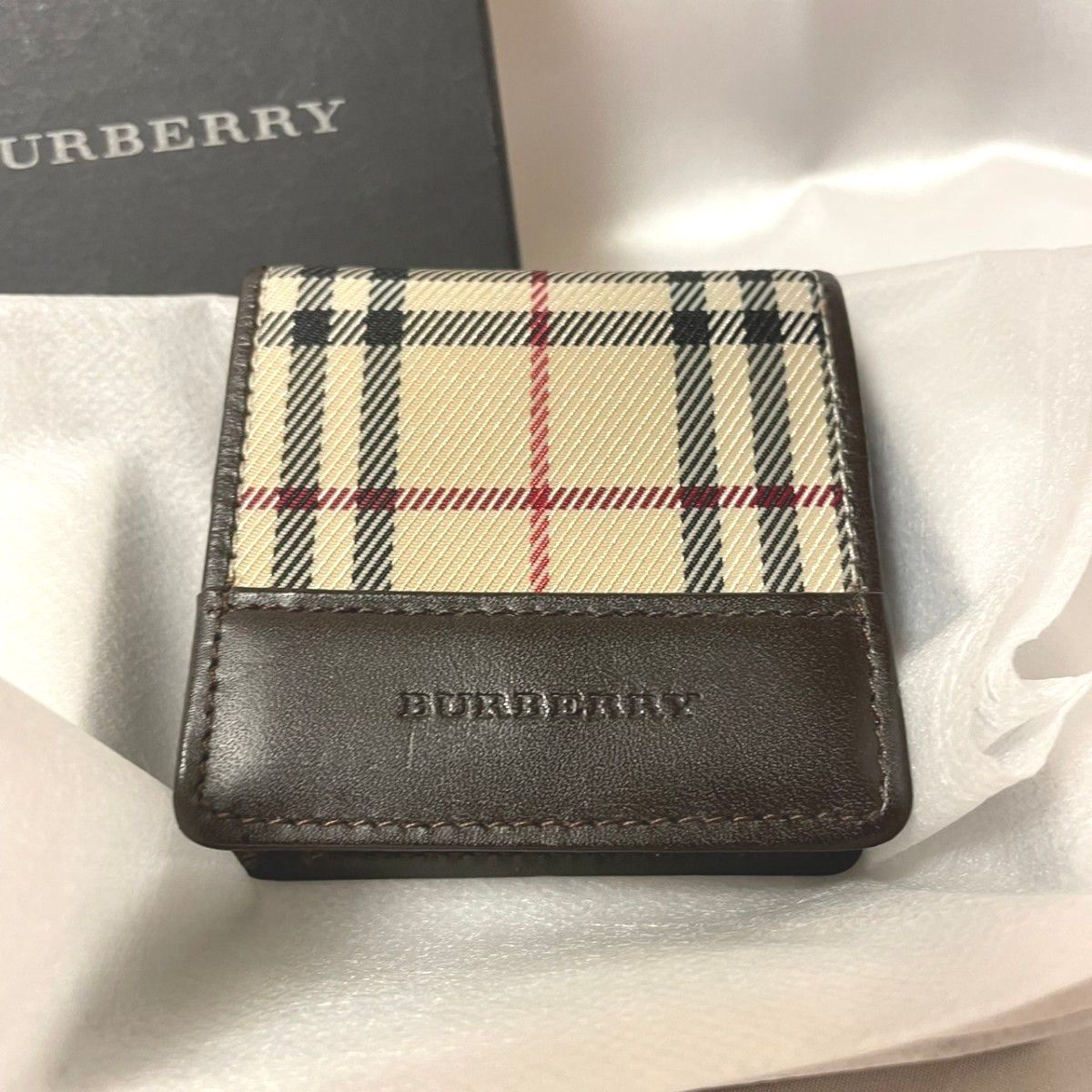 【未使用品保管】BURBERRY バーバリー コインケース ノバチェック