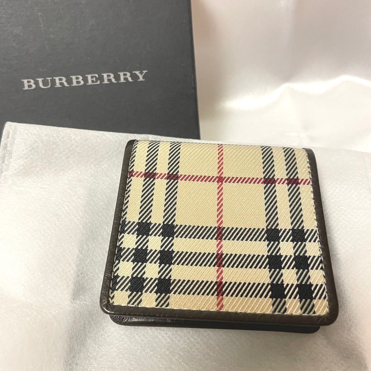 【未使用品保管】BURBERRY バーバリー コインケース ノバチェック