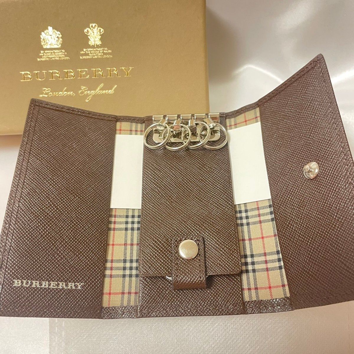 【未使用保管品】BURBERRY バーバリー キーケース 箱付 値下げ不可