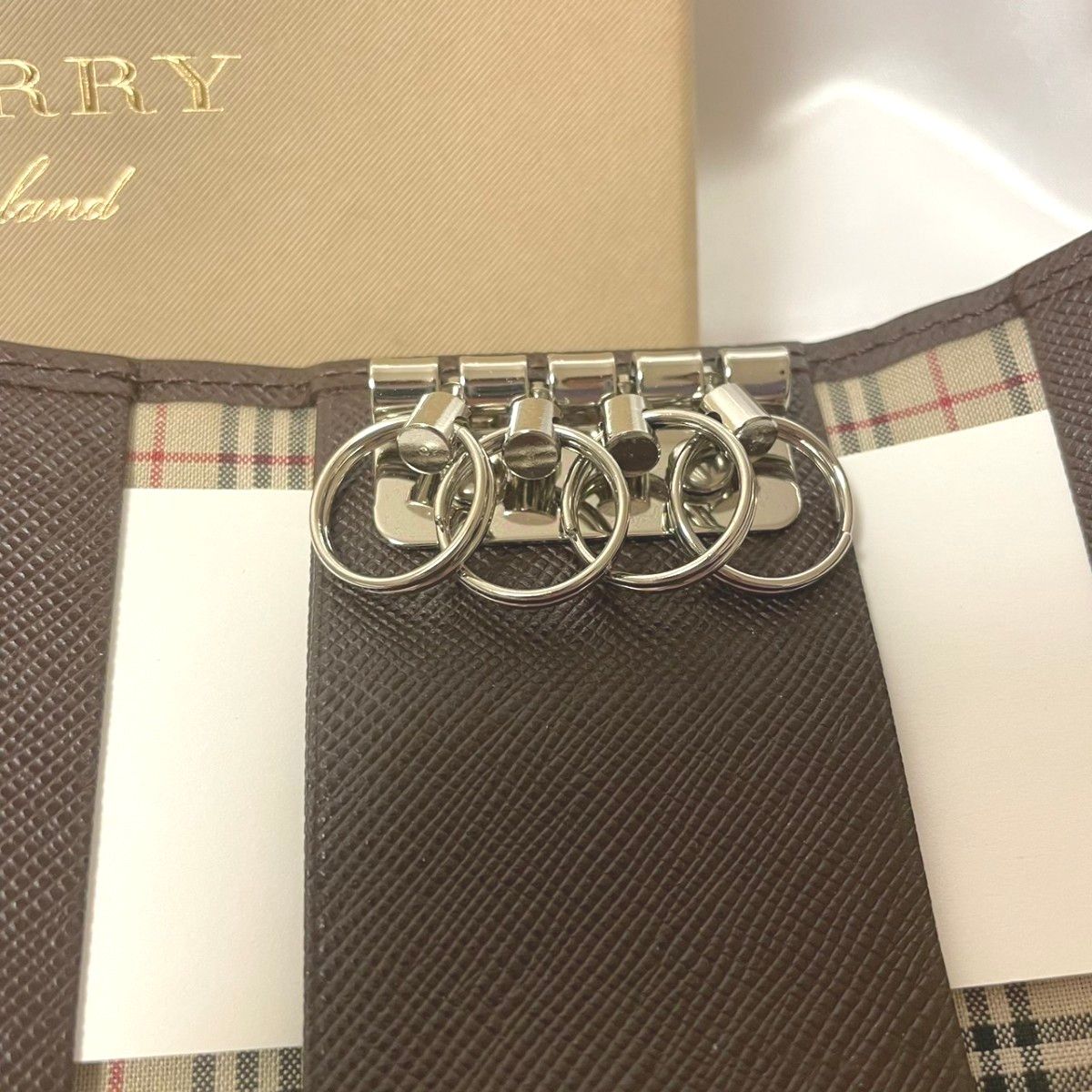 【未使用保管品】BURBERRY バーバリー キーケース 箱付 値下げ不可