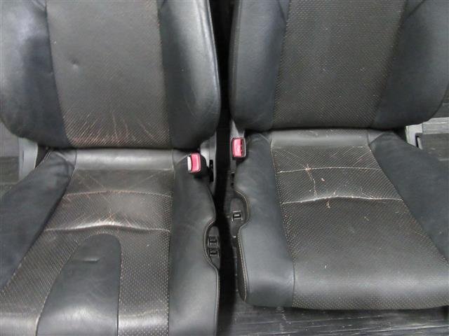 日産 2002年式 Z33 フェアレディZ バージョンST マニュアル 純正 左右 フロントシート 運転席 助手席 レザーシート 黒革_画像7