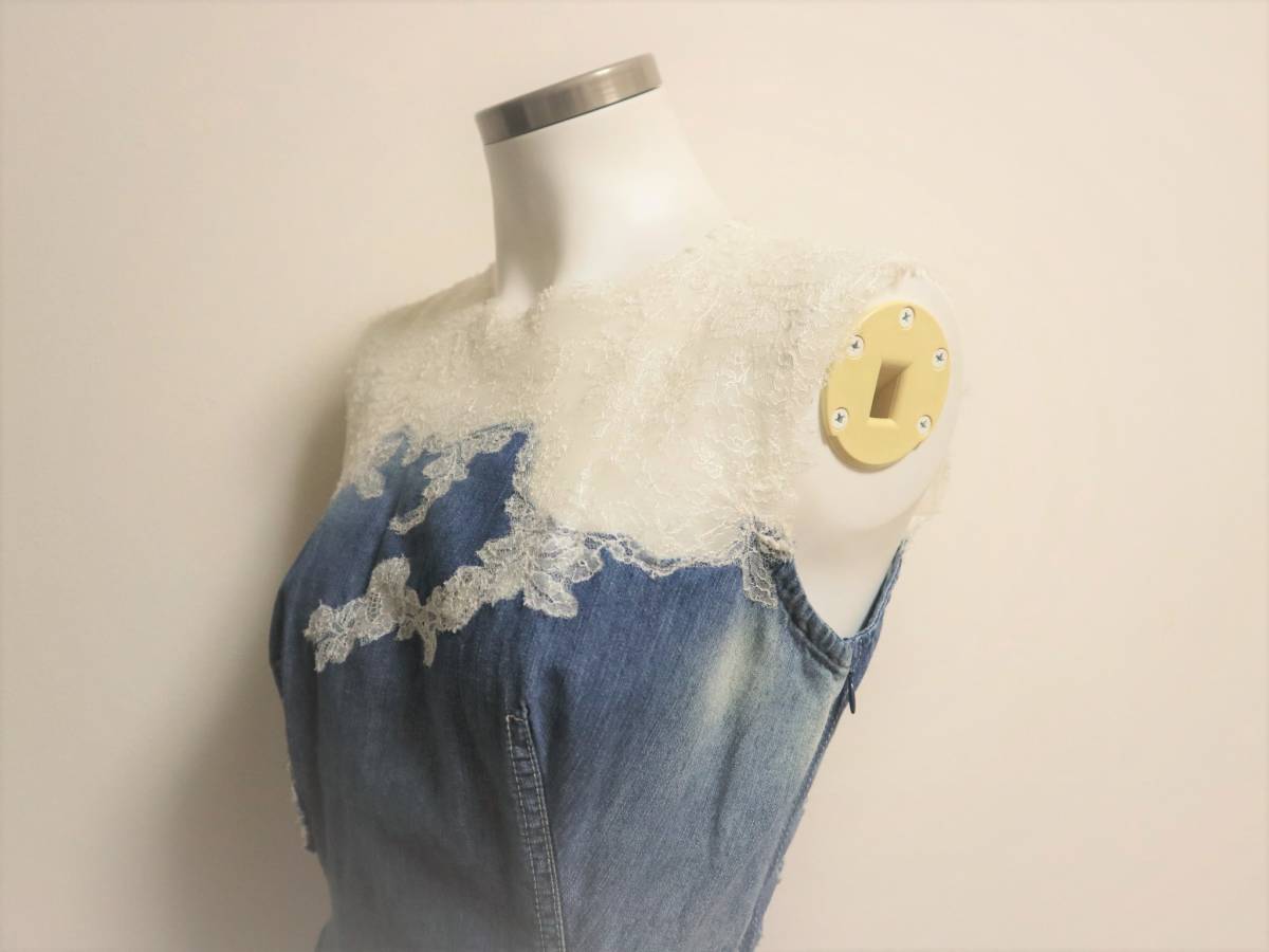 最新の激安 美品 ERMANNO SCERVINO エルマノシェルビーノ◆優美レース×ソフトデニム ヴィンテージ加工 ノースリーブ ワンピース 38 Te Te Sサイズ 最新の激安 美品 ERMANNO SCERVINO エルマノシェルビーノ◆優美レース×ソフトデニム ヴィンテージ加工 ノースリーブ ワンピース 38 Te Te Sサイズ