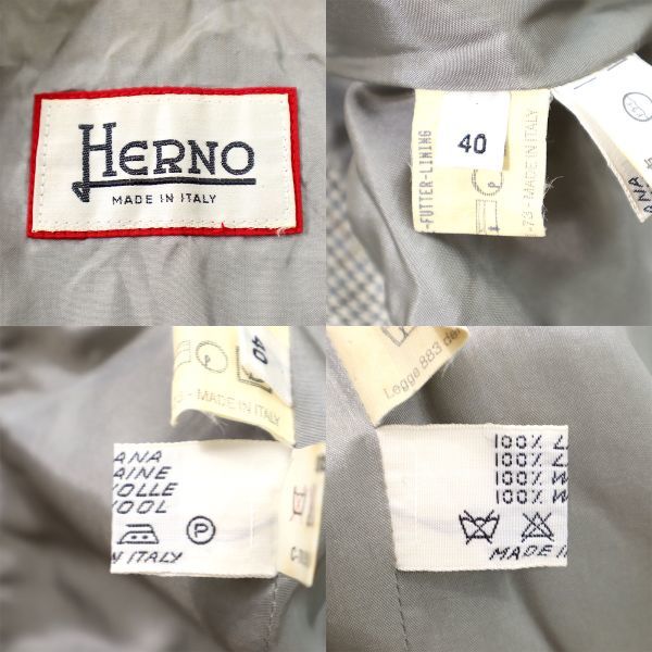 3-WG211 ヘルノ Herno ウール ジャケット グレー 40 レディースの画像8