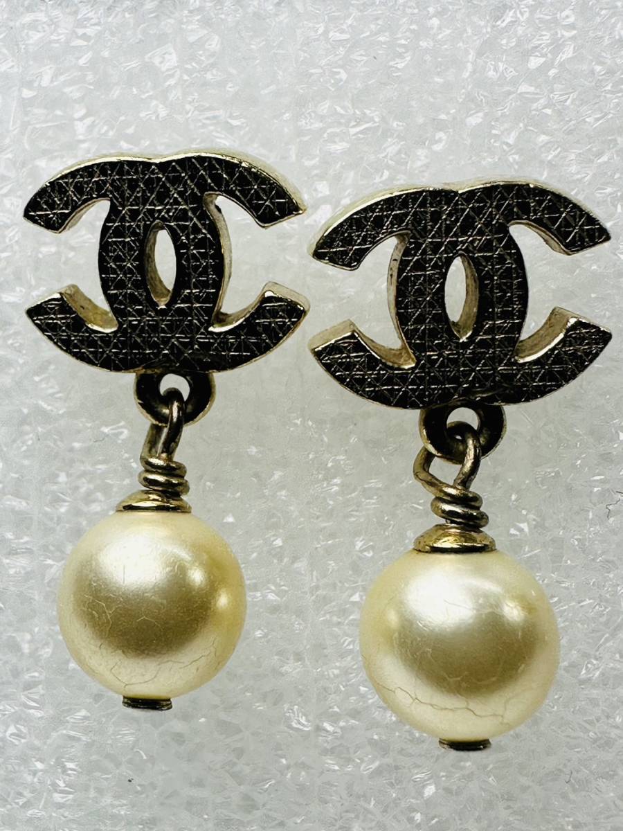 1円スタート【現状品】CHANEL シャネルココマークパールピアスD10V