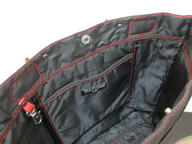 POLO JEANS Co. RALPH LAUREN Ralph Lauren shoulder tote bag black 