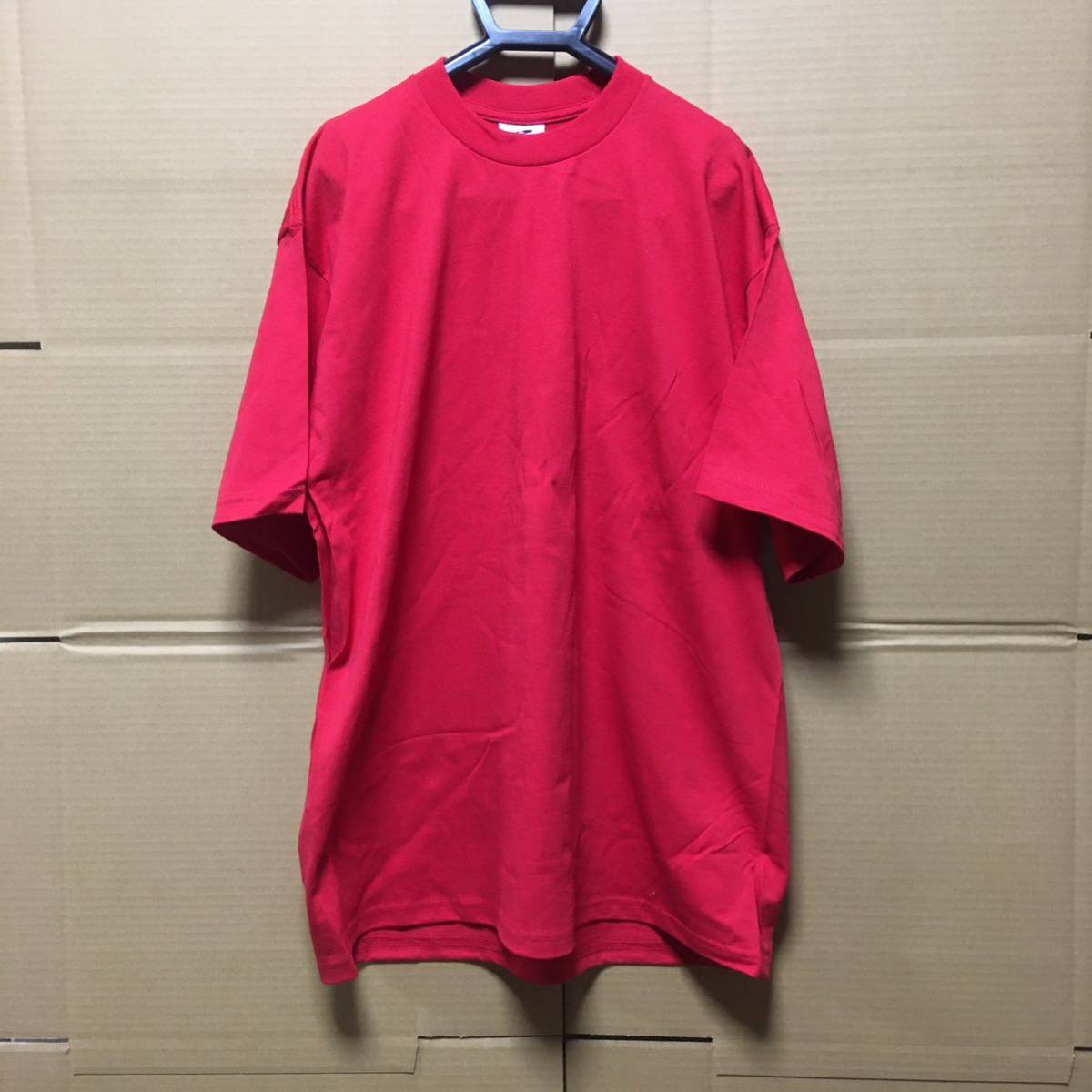 PROCLUB プロクラブ ヘビーウェイト レッド XLサイズ 赤色 半袖無地Tシャツ ポケット無し 6.5oz_画像1