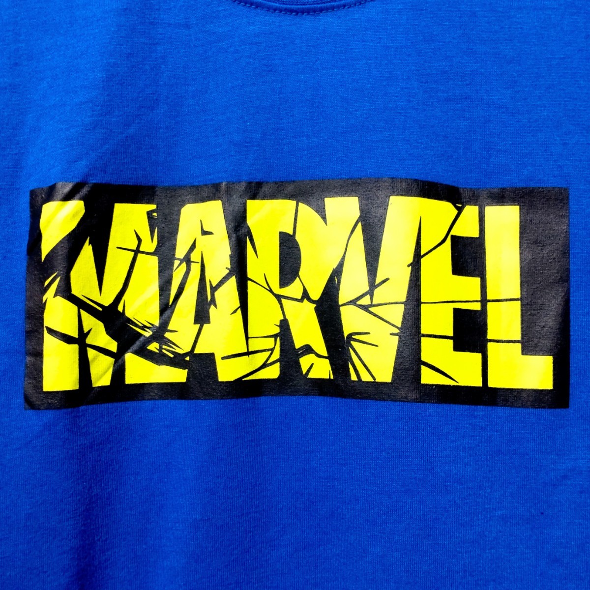 特価/未使用【サイズ=L】MARVEL/マーベル/メンズ/半袖/Tシャツ/胸囲=96~104cm/royal.blue_画像2