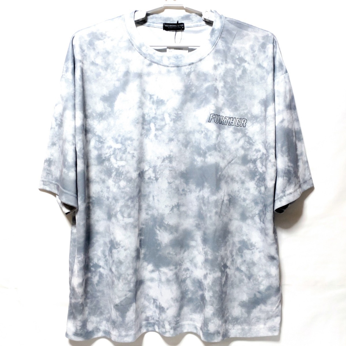 特価/未使用【サイズ=4L(3XL)】フォトプリント/メンズ/半袖/Tシャツ/胸囲=110～118cm/grayムラ染柄_画像5