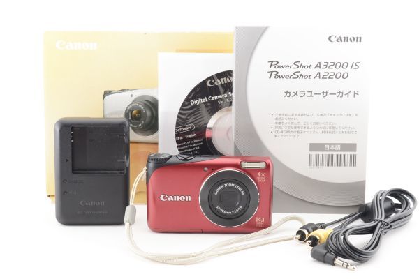 正規通販 #b320☆実用品☆ キャノン Canon PowerShot A2200 レッド