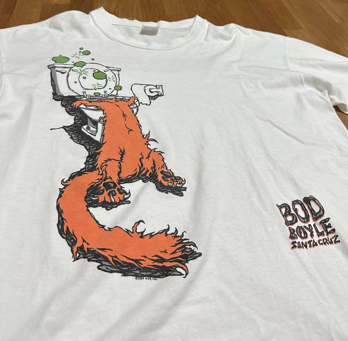 90's vintage SANTA CRUZ BOD BOYLE SICK CAT T Shirt Stedmanタグ ヴィンテージ オリジナル XL USA製 古着 Dwindle Distribution_画像1