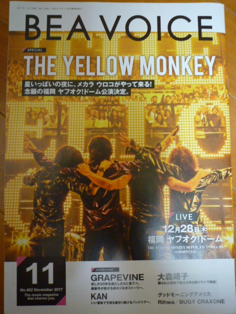 BEA VOICE イエローモンキー THE YELLOW MONKEY SUPER メカラ ウロコ・28 - 九州SPECIAL- リーフレット フラーヤー_画像2