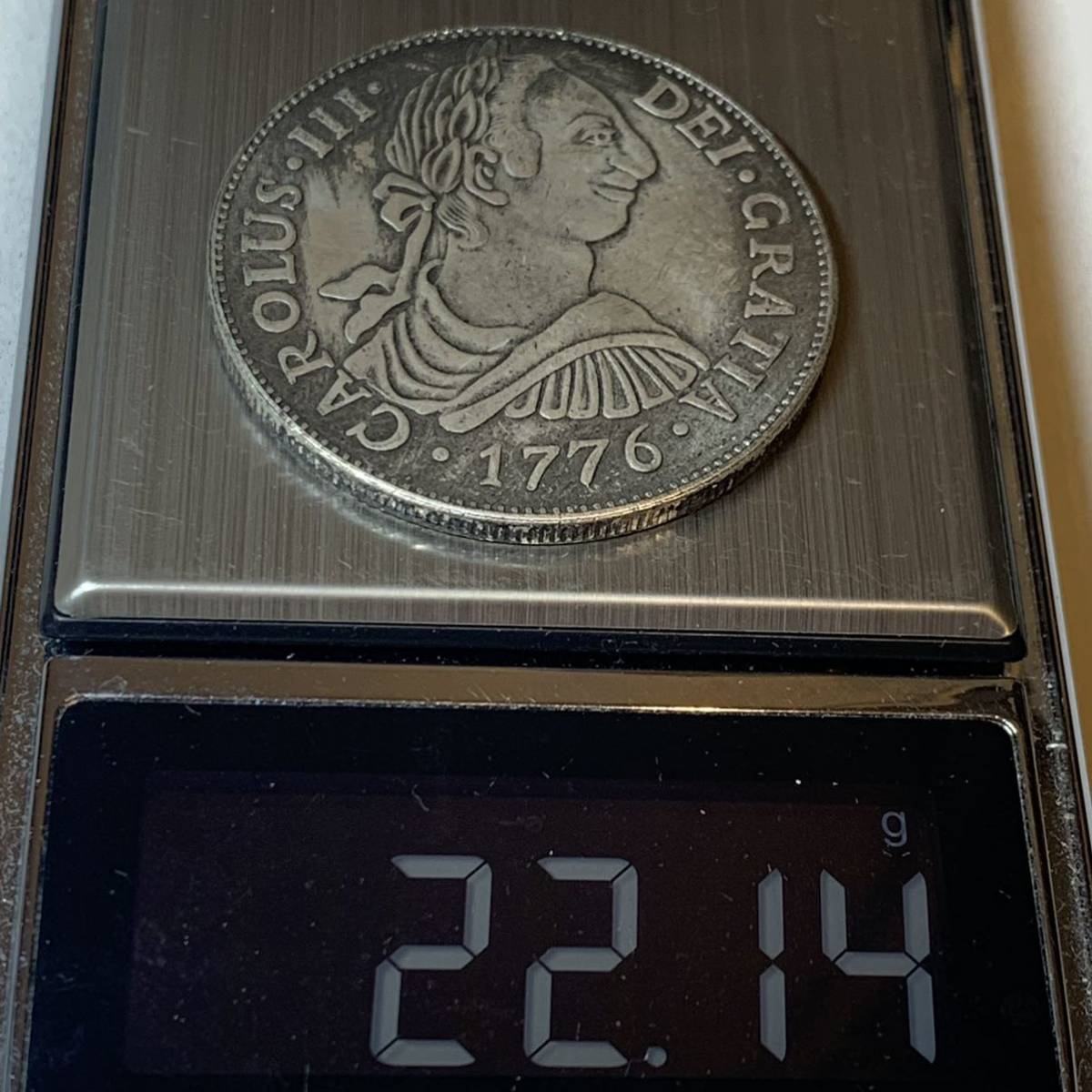 WX802流浪幣 スペイン カルロス3世 外国硬貨 貿易銀 海外古銭 コレクションコイン 貨幣 重さ約22g_画像7