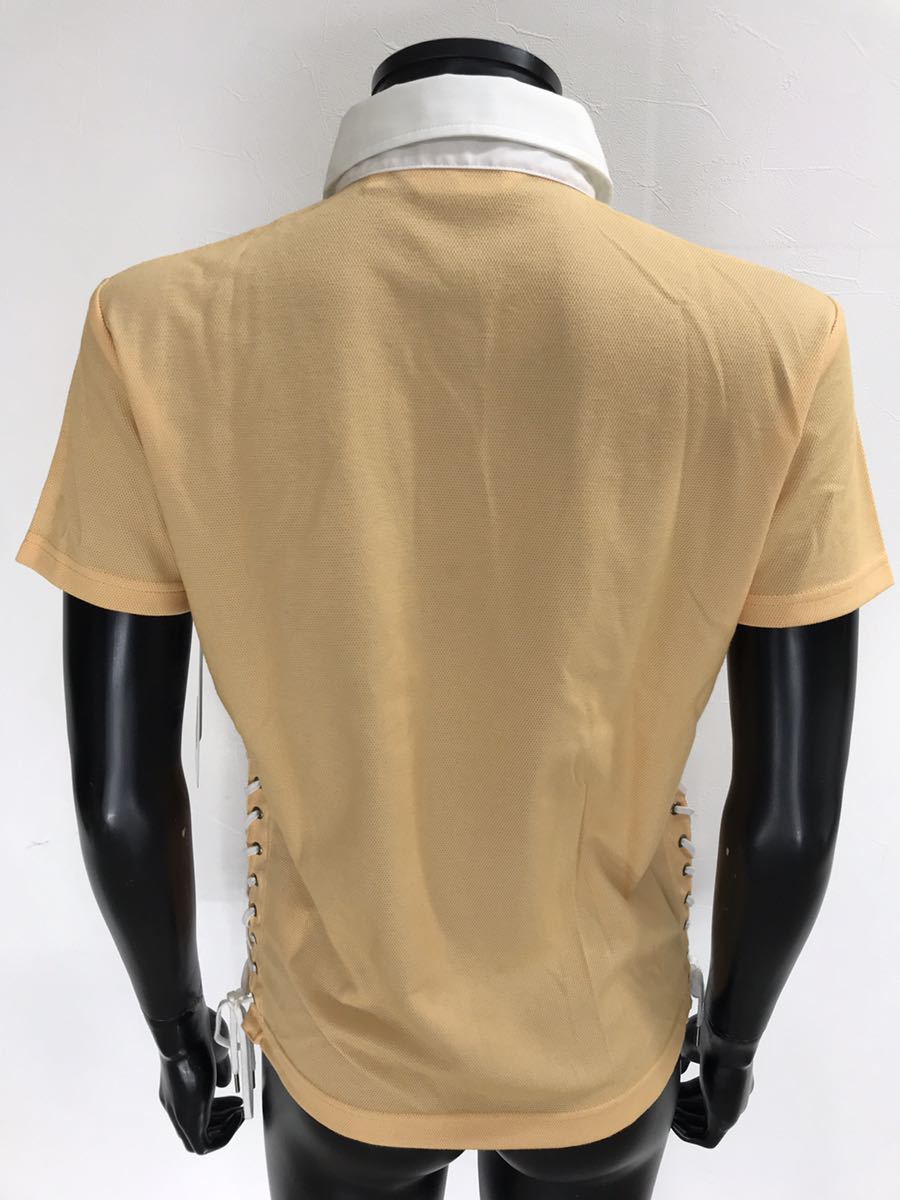 [USED]MIZUNO Mizuno хлопок рубашка-поло с коротким рукавом стразы orange серия женский L Golf одежда 