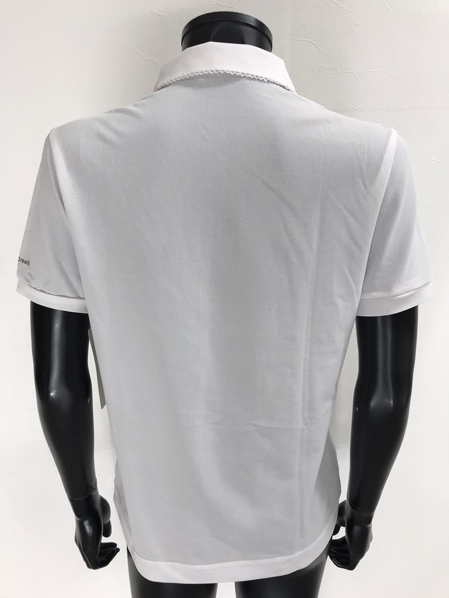 【USED】Heal Creek ヒールクリーク ポリエステル 半袖 ポロシャツ フリル ホワイト 白 レディース 42 L ゴルフウェアの画像3