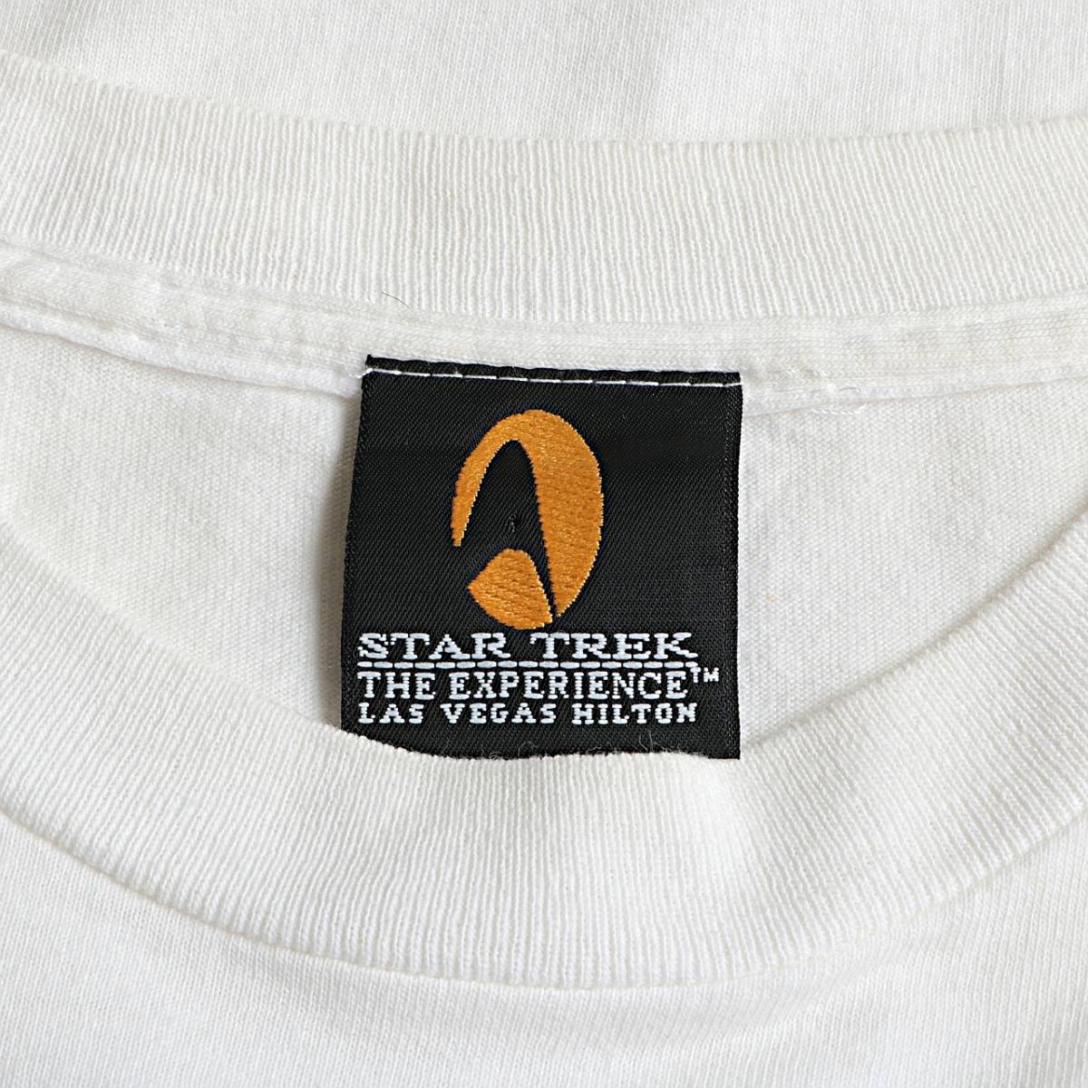 90s STAR TRECK スタートレック 宇宙艦隊 ロゴ ワッペン ムービー Tシャツ 古着 used_画像4