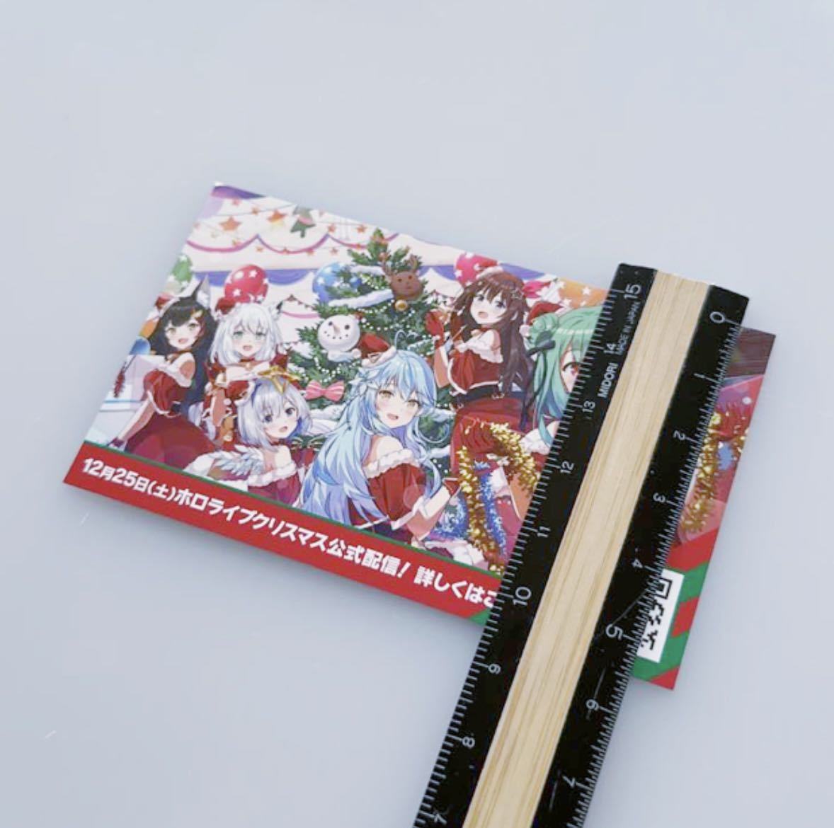 ホロライブ 販促 カード クリスマスver. 9×5.5cm 名刺サイズ hololive promotional card VTuber christmas version 2_画像4