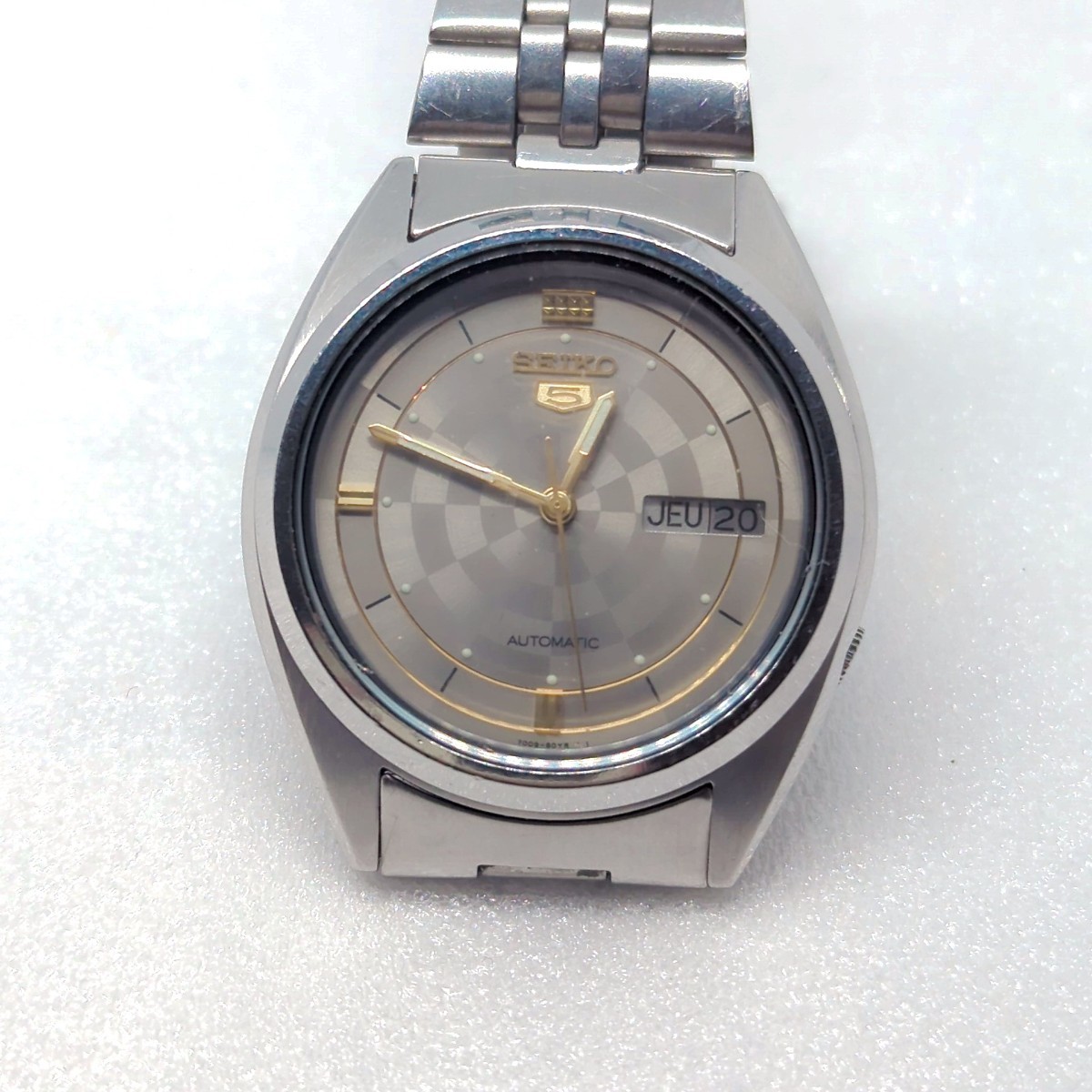 【正規稼働良品】 SEIKO 5 セイコーファイブ 腕時計 自動巻き デイデイト メンズ_画像6