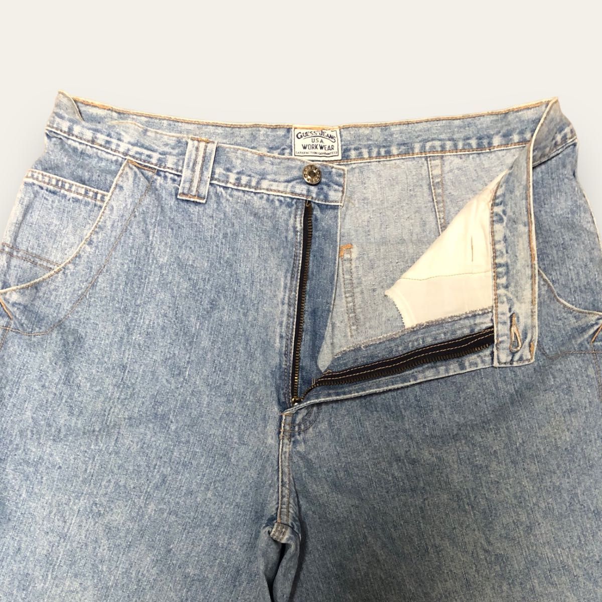 90s ゲス GUESS JEANS デニム ショーツ ワーク ショートパンツ