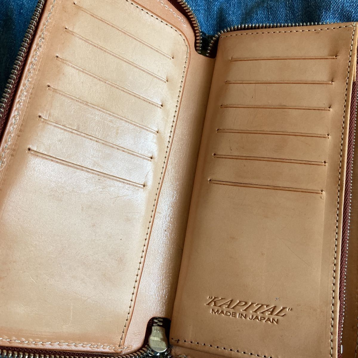 KAPITAL キャピタル BORO 刺し子 レザー ウォレット 財布 の商品 KAPITAL キャピタル BORO 刺し子 レザー ウォレット 財布 の商品