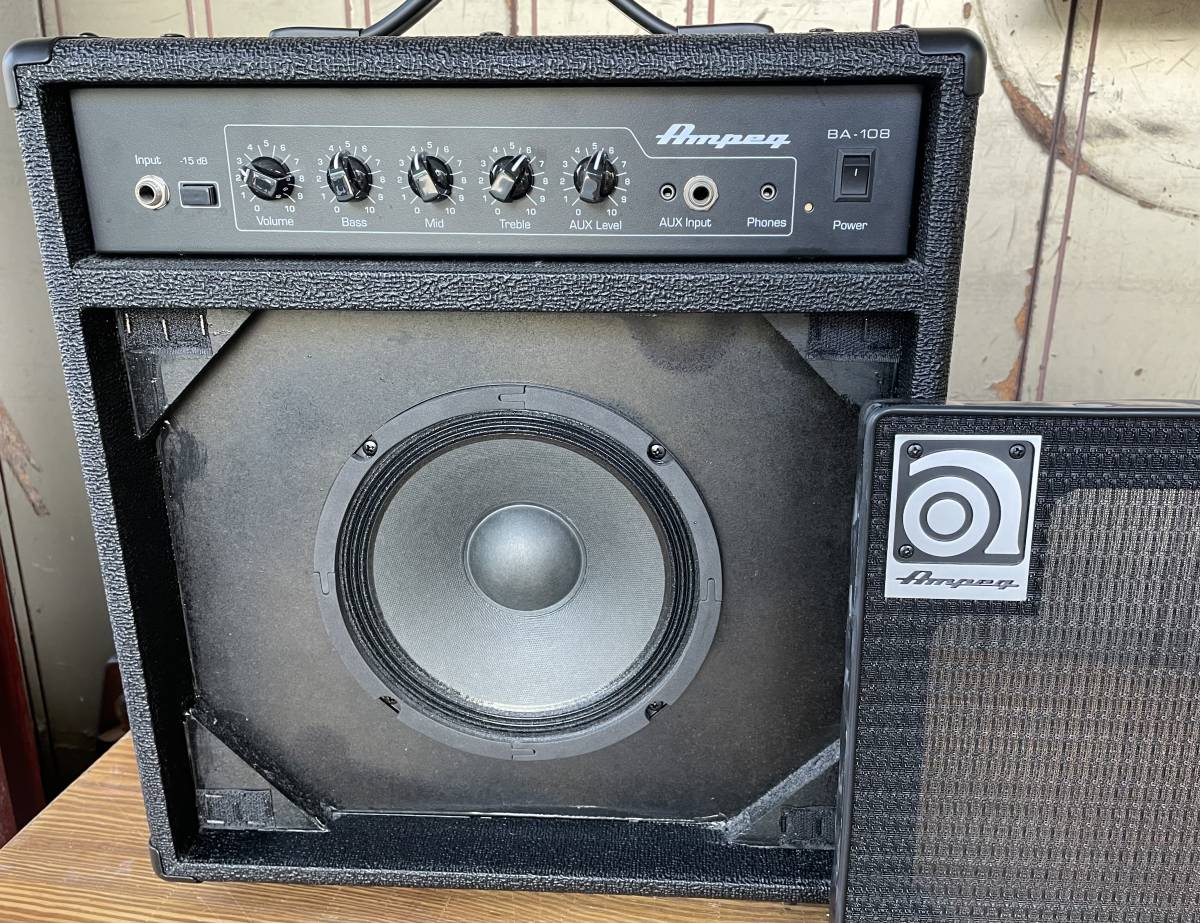 美品 Ampeg アンペグ コンボタイプ ベースアンプ BA-108v2 自宅用 練習
