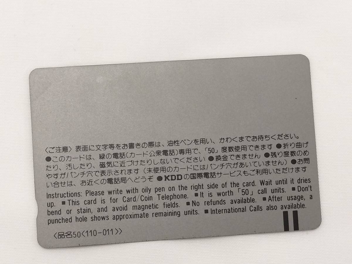 【未使用】 テレホンカード 女性モデル 宮之城温泉 福田荘 鹿児島 温泉 入浴 50度数 テレカ 現状品_画像2