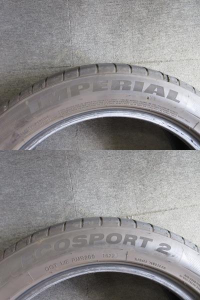 G1229-9 ②★夏★2022年製★225/50R18 IMPERIAL ECOSPORT2 2本セット_画像3