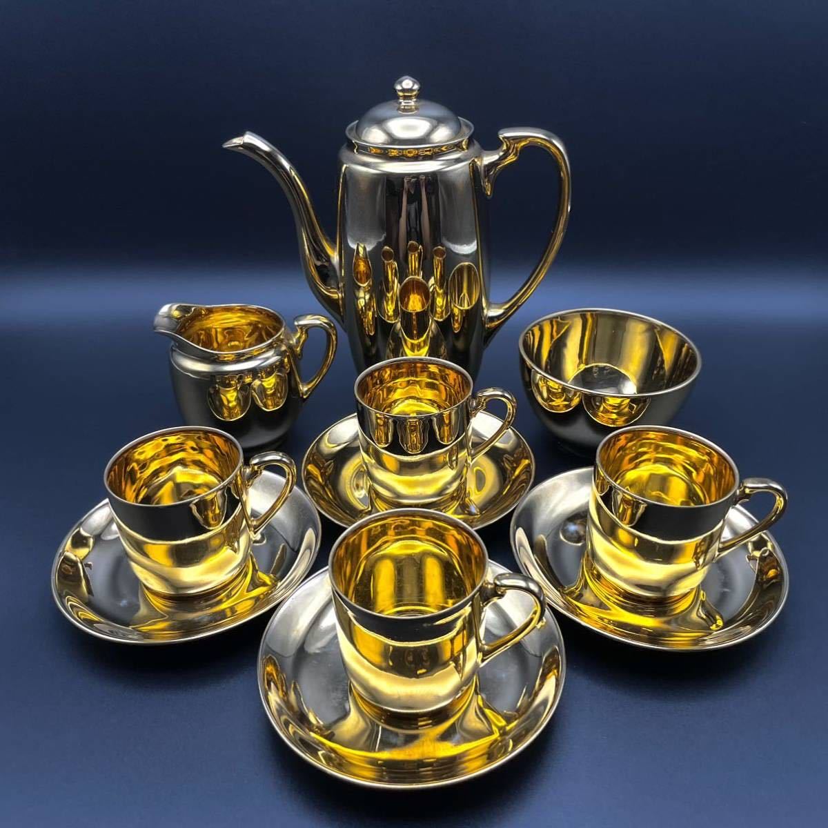 * роскошный 11 позиций комплект * Old Noritake Noritake Gold чай комплект золотой цвет maru ki печать Британия экспорт предназначенный керамика 1935 год примерно Англия золотой . золотой 