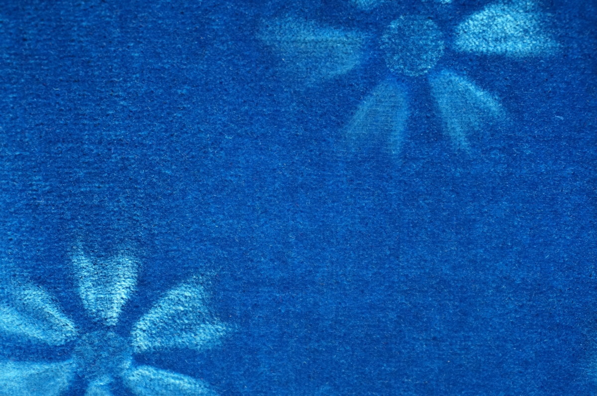 三菱ベストワンファイター用 モケットフラワー コスモス  ダッシュマット ブルーの画像6
