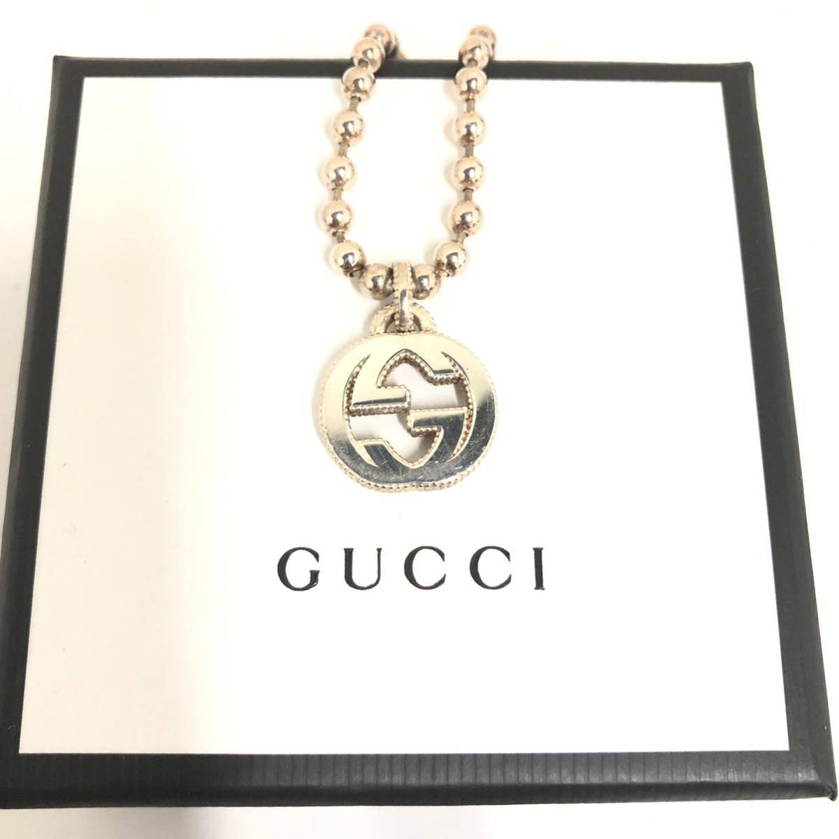 С коробкой ★ [gucci] Gucci ★ Браслетная блокировка G SV925 Шаровая цепь 479226 07