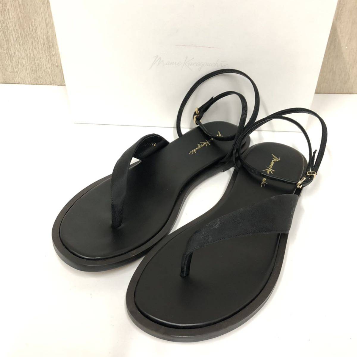 箱付き★【mame kurogouchi】マメクロゴウチ★トングサンダル Tongus Sandal サイズ24.5cm MM18AW AC321 07