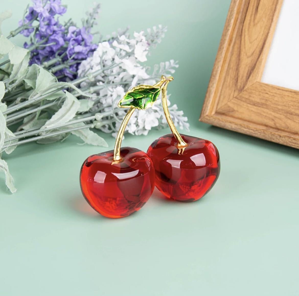 LHH1334* вишня Cherry стекло crystal интерьер произведение искусства living модный симпатичный аксессуары античный украшение мелкие вещи 