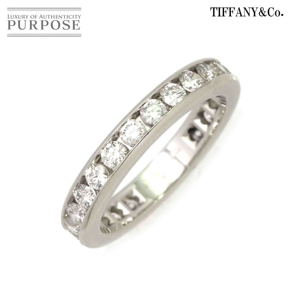 ティファニー TIFFANY&Co. フル サークル チャネル セッティング 6.5号 リング 幅3mm ダイヤ Pt プラチナ 指輪 Diamond Ring 90192720