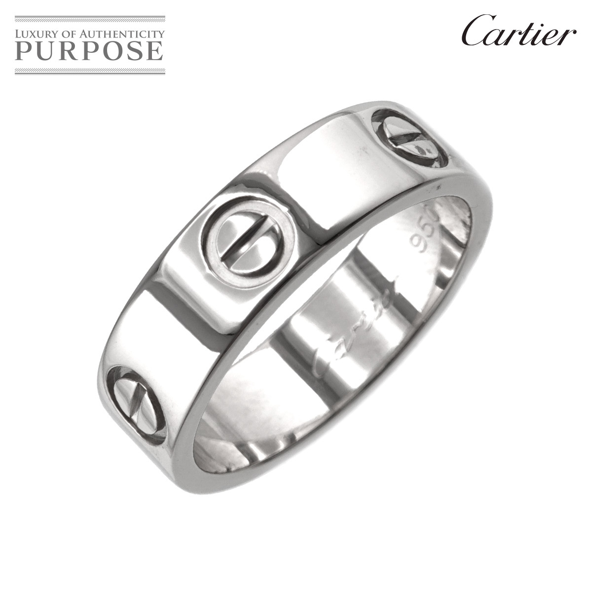 カルティエ Cartier ラブ #53 リング Pt プラチナ 指輪 Love Ring 90191219