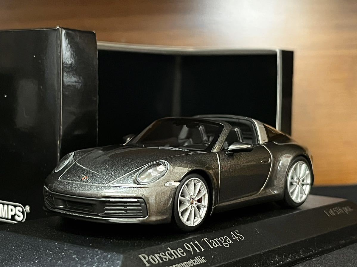 1/43 限定576 ミニチャンプス ポルシェ 911(992) タルガ 4S グレー 1:43 Minichamps Porsche 911(992) Targa 4S 2020 agate grey