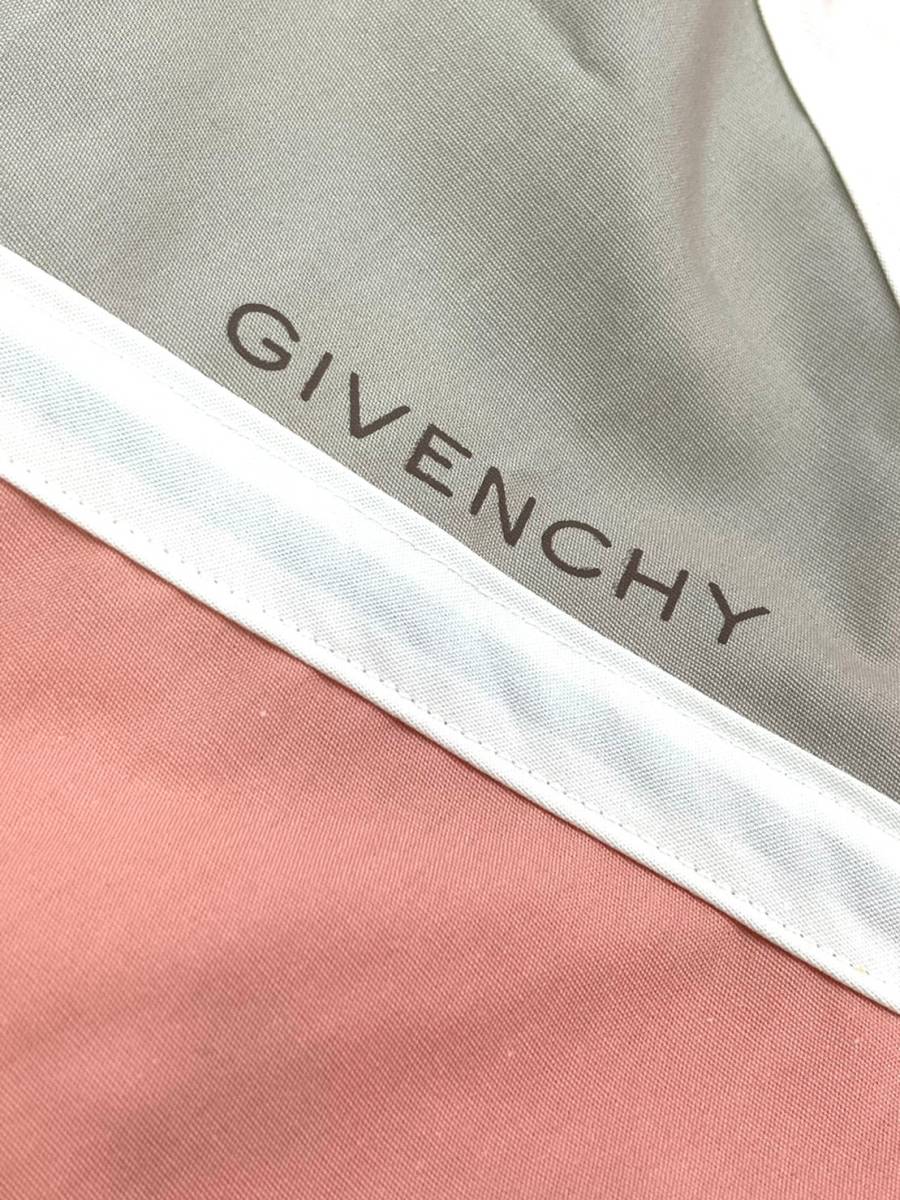 【タグ付き未使用品】GIVENCHY　ジバンシィ　エプロン　前掛け　ポリエステル×コットン　ライトピンク×グレー　W58cm_画像5