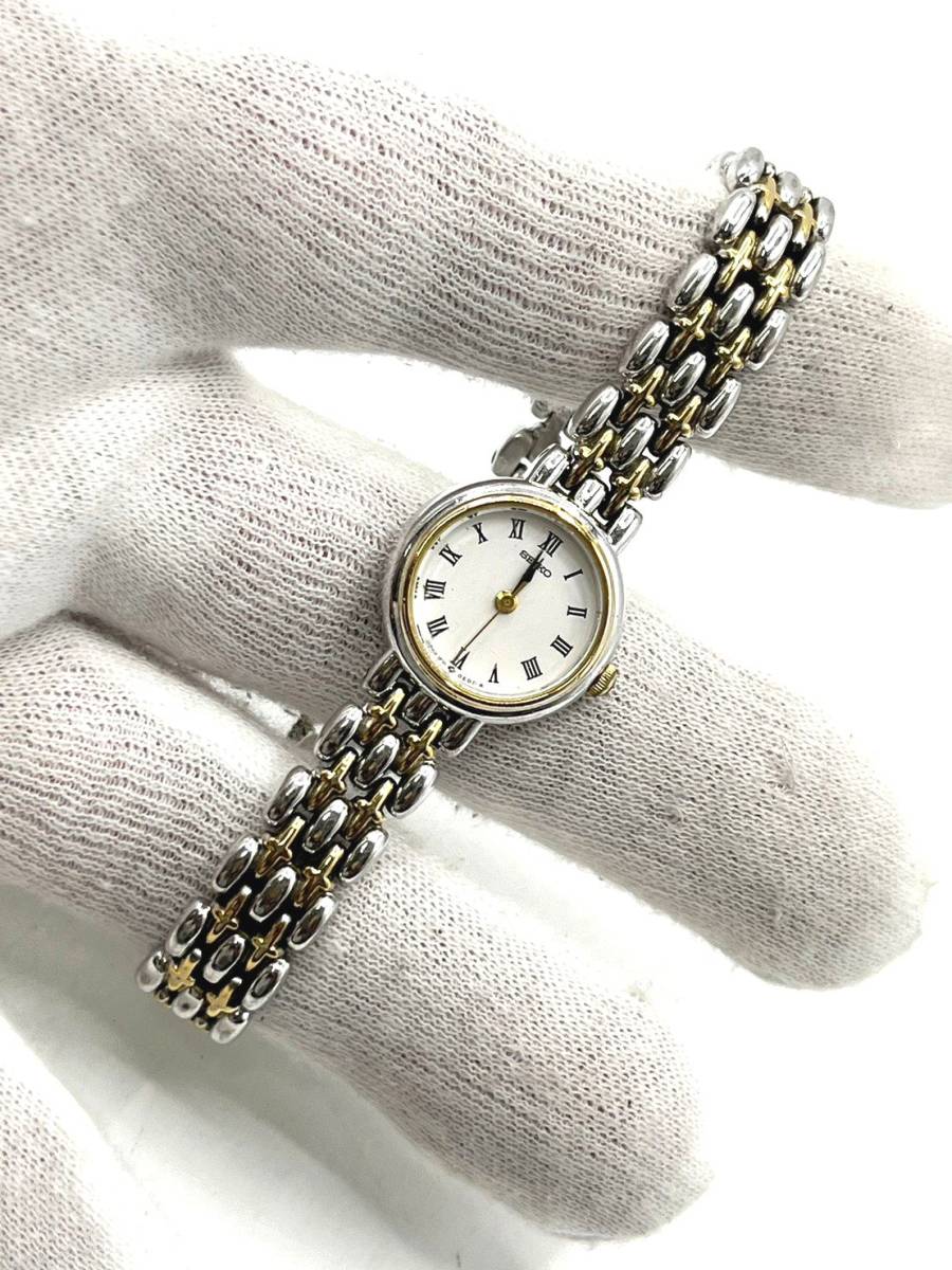電池切れ】SEIKO セイコー クォーツ腕時計 レディース コンビ 電池切れ】SEIKO セイコー クォーツ腕時計 レディース コンビ