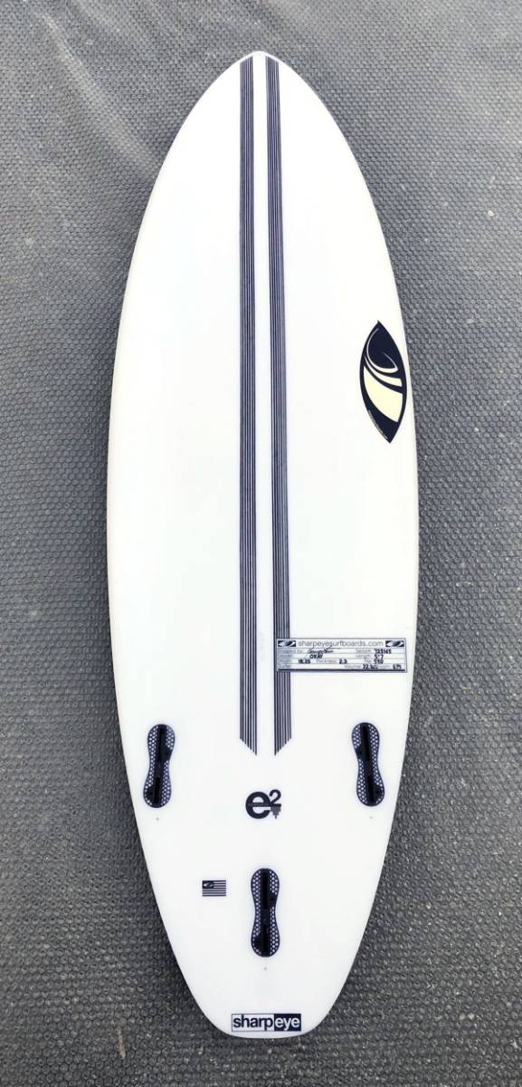 送料無料！ほぼ新品! 本国アメリカ製 USED シャープアイサーフボード OKAY e2モデル EPS 5’7” 22.86L SHARPEYE Surfboards_画像2