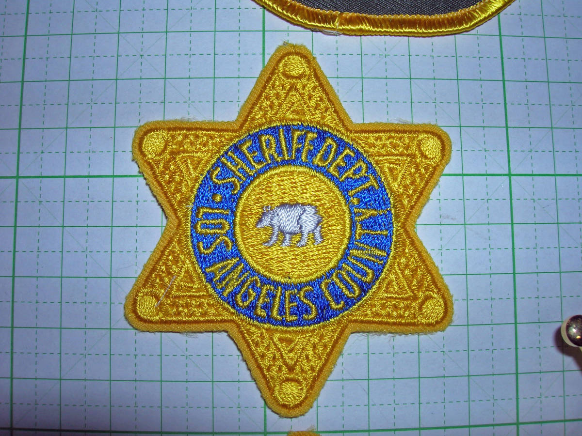 レア物！U.S. LOS ANGELES COUNTY SHERIFF・バッジ・実物パッチ等１セット・１点物_画像3