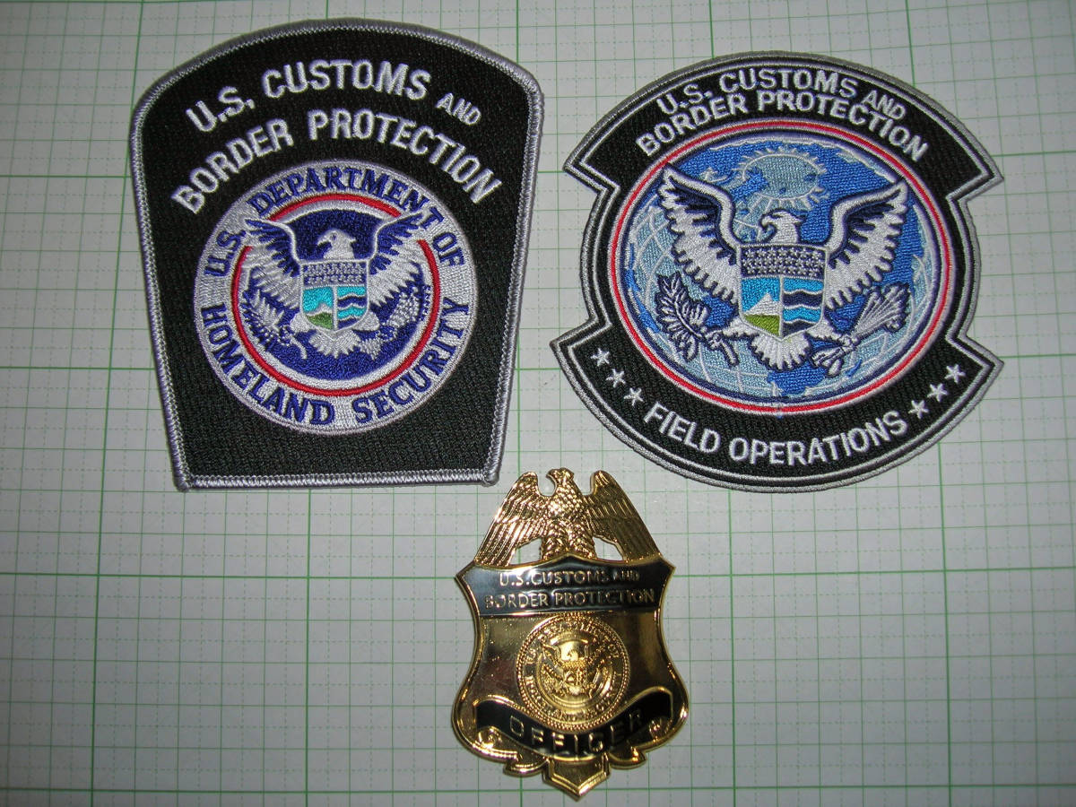 福袋売れ残りセール AND U.S.CUSTOMS 特価SALE!レア物!限定品 BORDER 未使用 BADGE・パッチ2種類・実物1点物(入手困難品) AGENT PATROL 警察グッズ