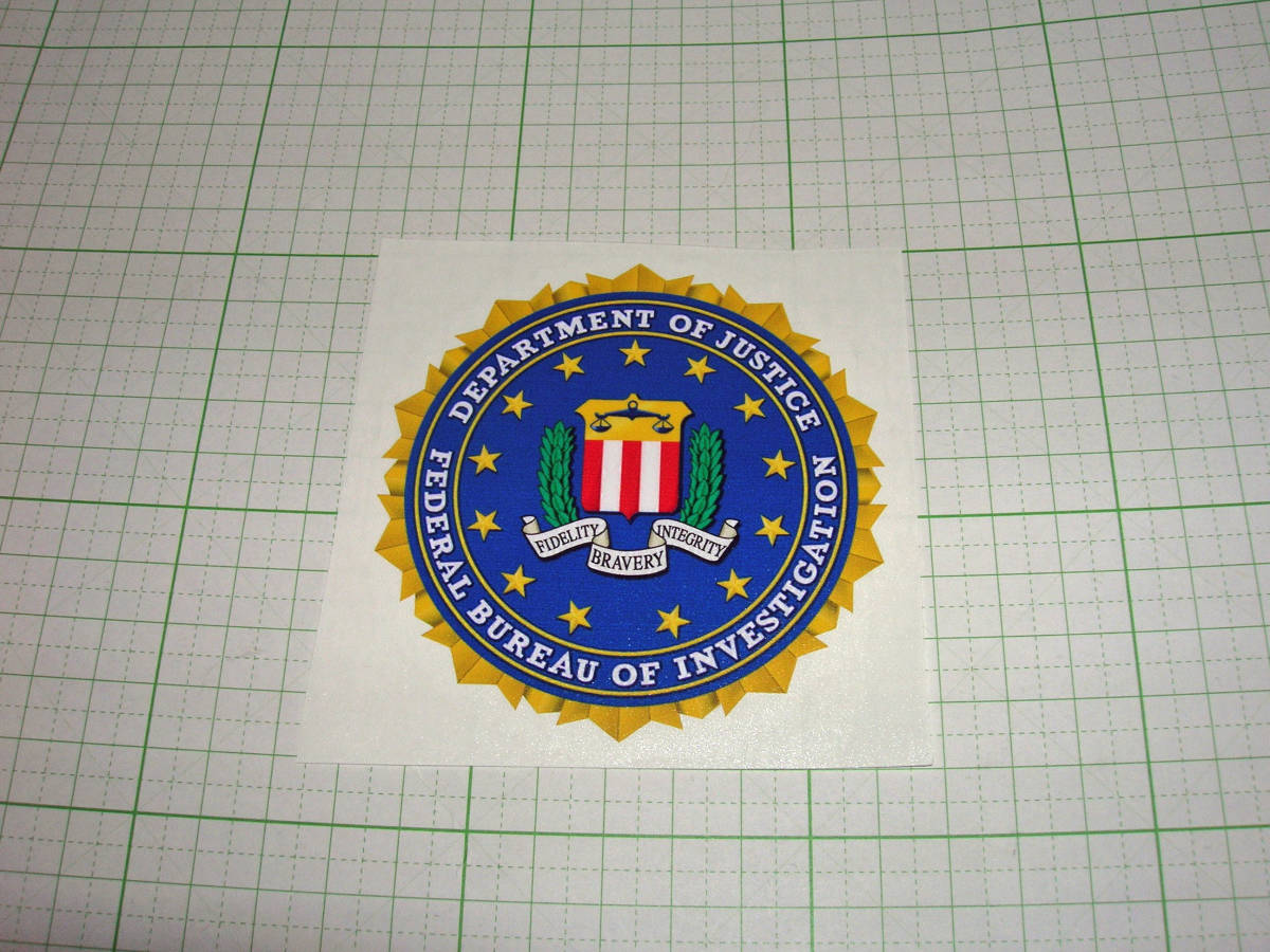 特価SALE！Sticker U.S.A FBI Logo Federal Bureau （米国連邦捜査局FBIステッカー） 在庫限りの画像2