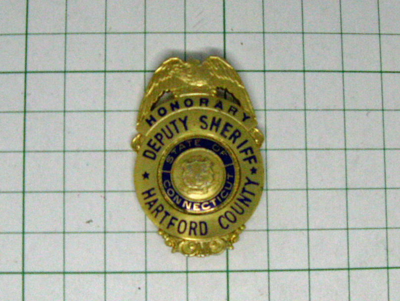 U.S. State of Connecticut HARTFORD COUNTY Deputy SHERIFF バッジ・実物・１点物 bcefj468mqstMDPU-38199 警察グッズ