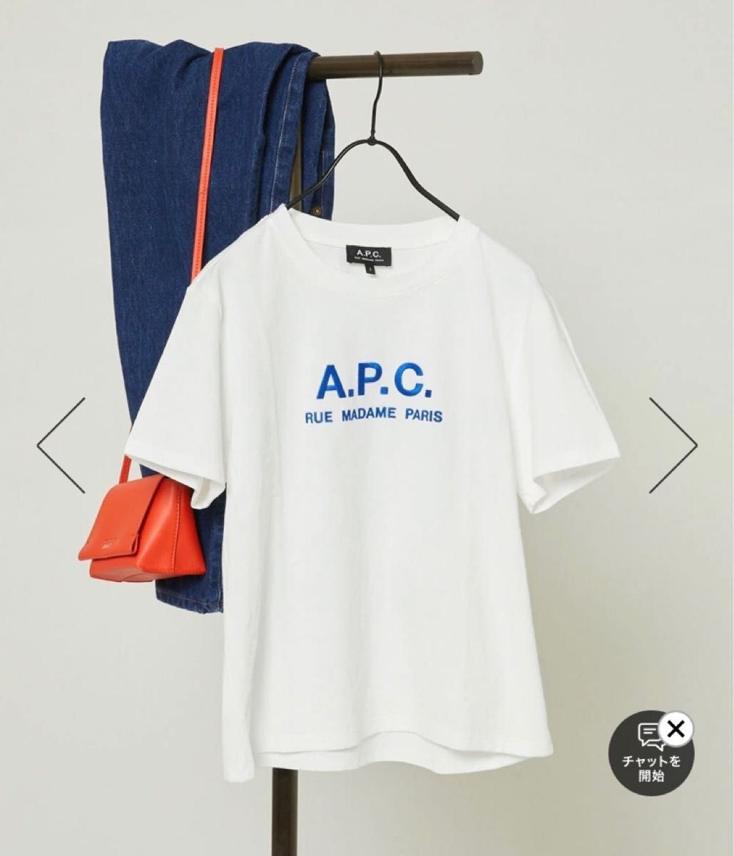 人気】A P S アーペーセー 未使用 新品 ロゴTシャツ 丸首 半袖 White