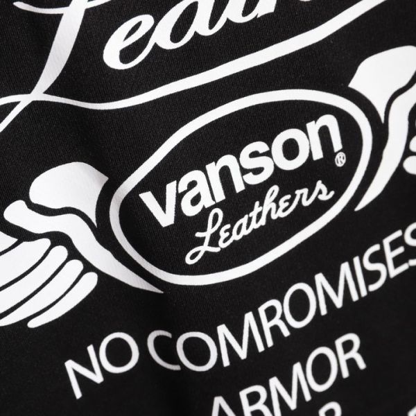 VANSON ドライメッシュ 半袖 Tシャツ VS21804S ブラック×ホワイト【XLサイズ】バンソン_画像8