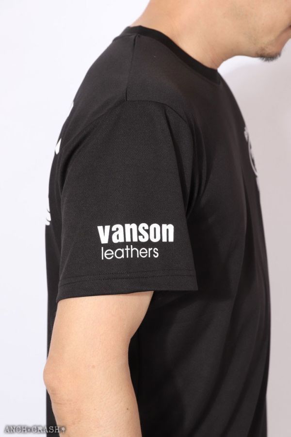 VANSON ドライメッシュ 半袖 Tシャツ VS21804S ブラック×ホワイト【XLサイズ】バンソン_画像9