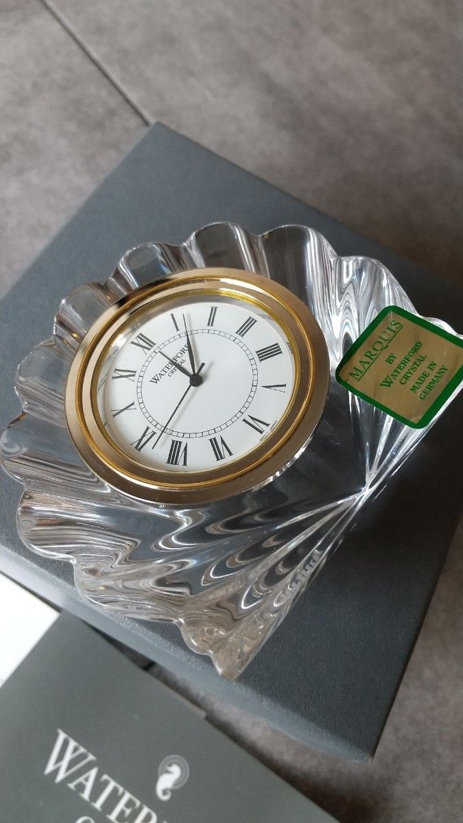 新品未使用品 箱あり取り扱い説明書あり ウォーターフォード クリスタル 置き時計 アイルランド製
