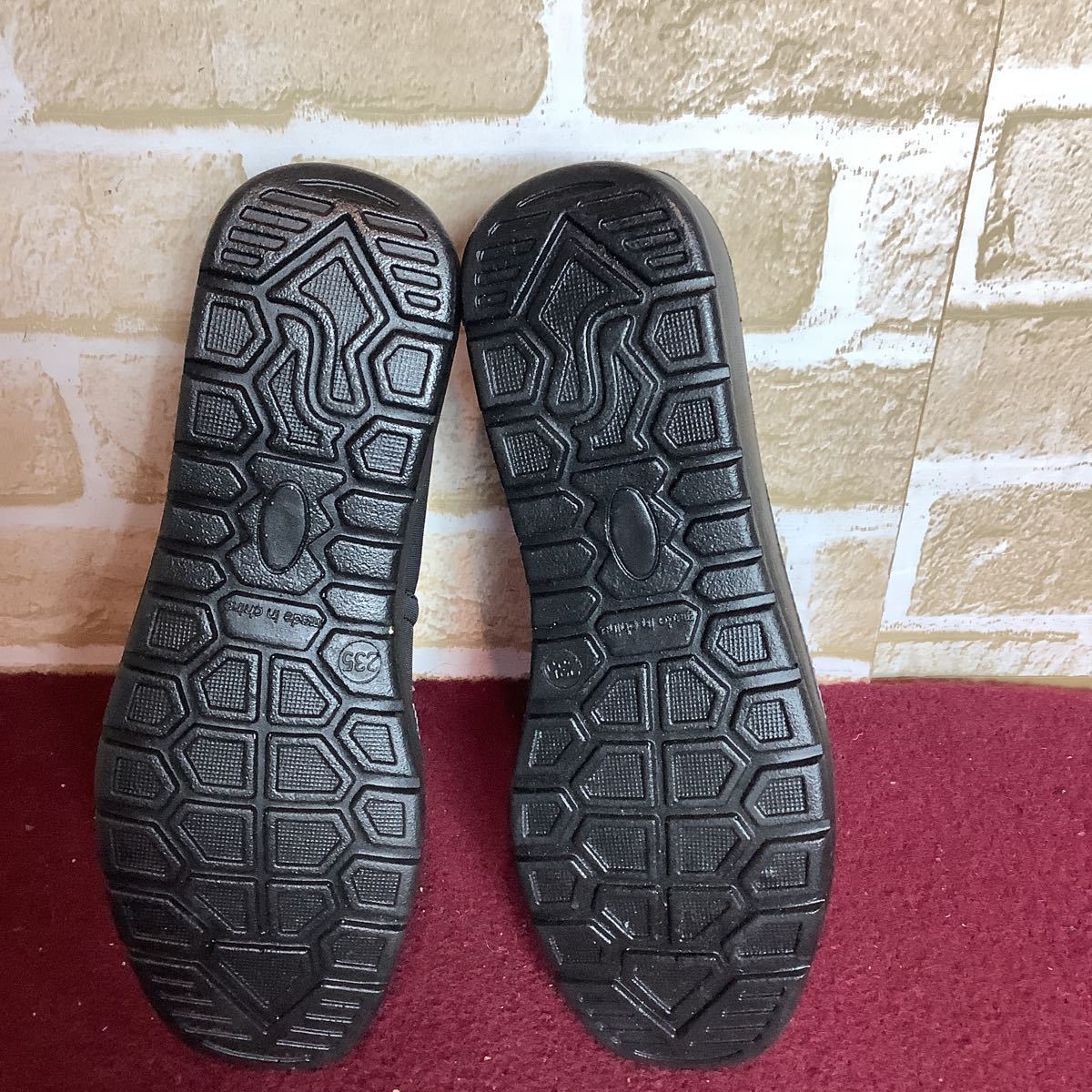 [ распродажа! бесплатная доставка!]A-324 Kiyomo Asmo K.A! туфли без застежки! чёрный!23.5cm! черный! обычно ..! установка и снятие приятный!......! модный! путешествие! новый товар!