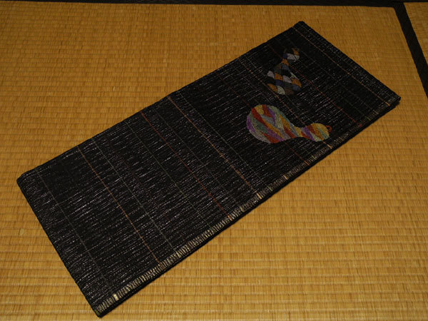 正絹 瓢箪柄 櫛織 袋帯 美品 -お太鼓- reparacionescostarica.com