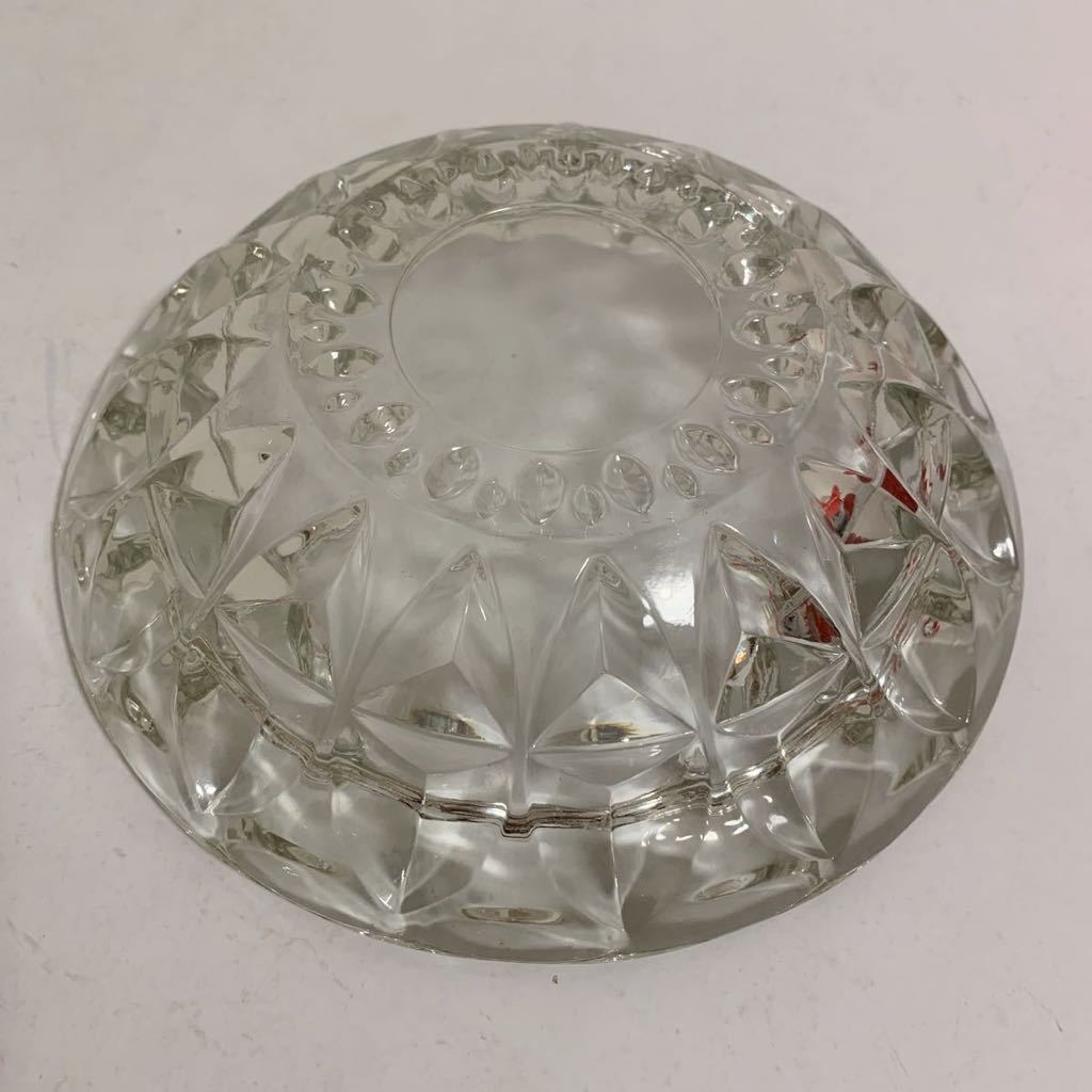 KY33】昭和レトロ ガラス灰皿 2個セット 灰皿 ガラス 硝子 小物入れ HOYAの画像9