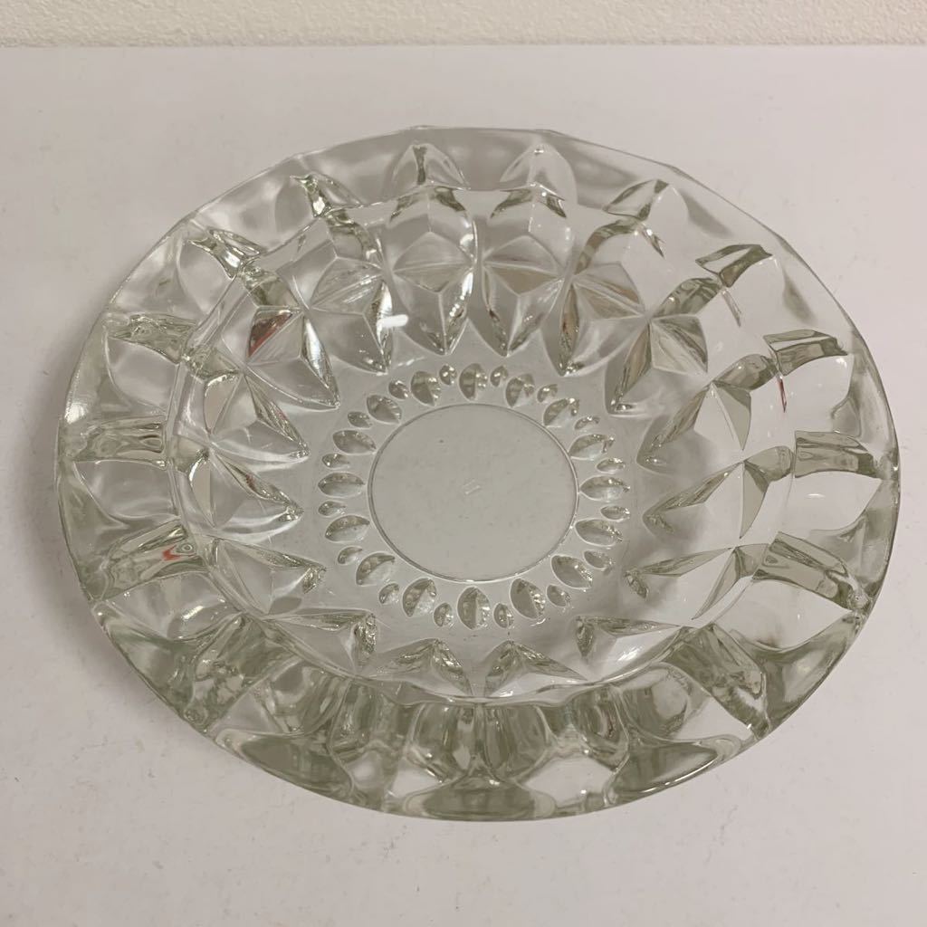 KY33】昭和レトロ ガラス灰皿 2個セット 灰皿 ガラス 硝子 小物入れ HOYAの画像6